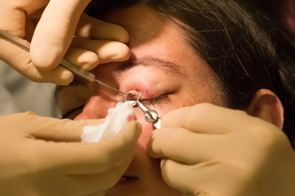 علاج الكيس الدهني بالعين